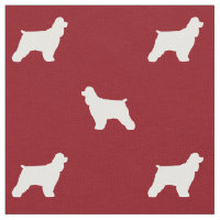 Cocker Spaniel Silhuettes Vermelho e Branco Padrão