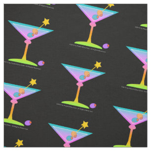 TECIDO - COCKTAIL DE MARTINI DO ARCO-ÍRIS