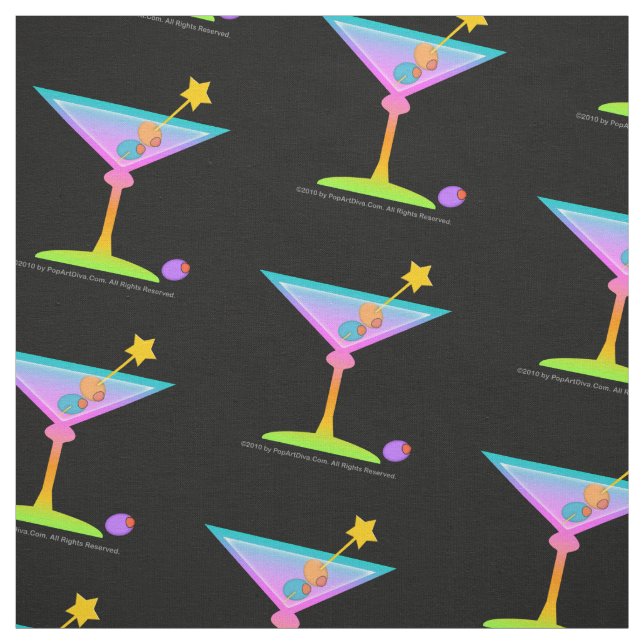 TECIDO - COCKTAIL DE MARTINI DO ARCO-ÍRIS (Modelo)