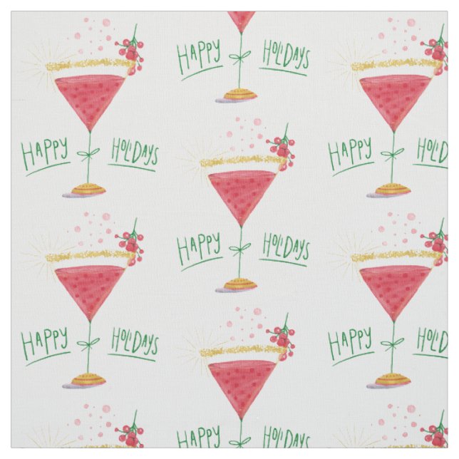 Tecido cocktail de natal feliz (Modelo)