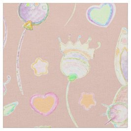 Tecido Coelhinho da Páscoa e Flores, Padrão de Aquarela