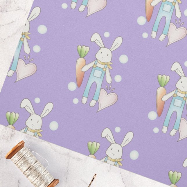 Tecido Coelho de pelúcia roxo personalizado (Criador carregado)