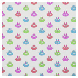 Tecido Coelhos coloridos bonitos