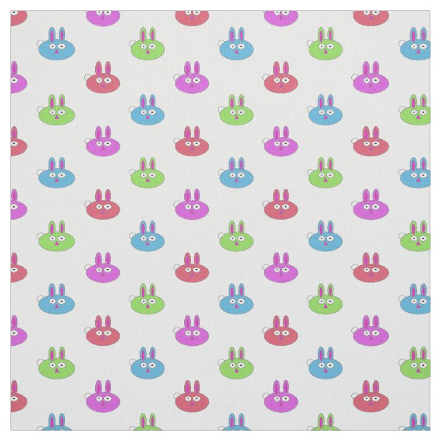 Tecido Coelhos coloridos bonitos (Modelo)