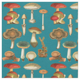 Tecido Cogumelos Fungi Plant Botanic Garden Colage art
