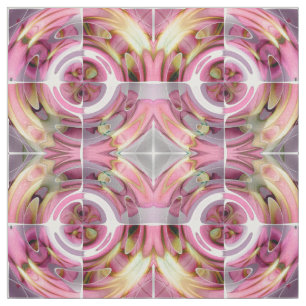 Tecido Colagem abstrata da tangerina e do rosa