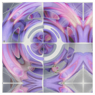 Tecido Colagem Abstrato Roxo e Rosa