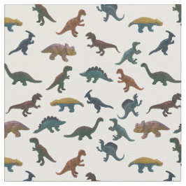 Tecido Colagem de Dinossauros de Brinquedos Plásticos