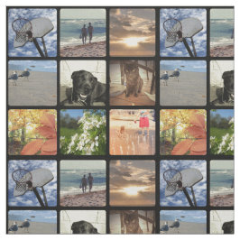 Tecido Colagem de Imagens Múltiplas Fotográficas Personal