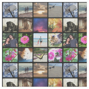 Tecido Colagem ou Instagram da foto de dezesseis cantos