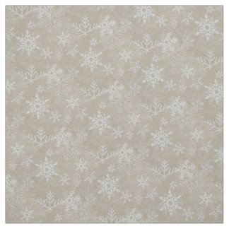 Tecido Colagem pequena dos flocos de neve do Natal