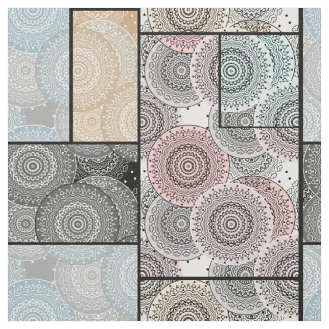 Tecido Colcha de retalhos cerâmica círculos de azulejo ma (Modelo)