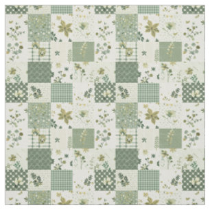 Tecido Colcha Xadrez Verde Terroso Estilo Cottagecore Vin