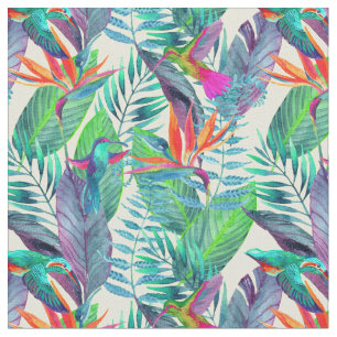 Tecido Colibris da aguarela