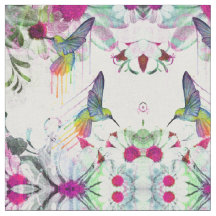 Colibris e flores