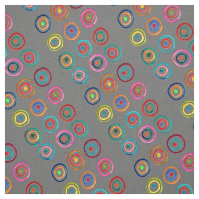 Tecido Coloração aquática dos círculos arco-íris colorido (Modelo)