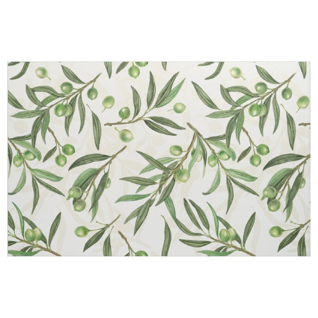Tecido Coloração aquática dos ramos de oliveira (Fat Quarter)