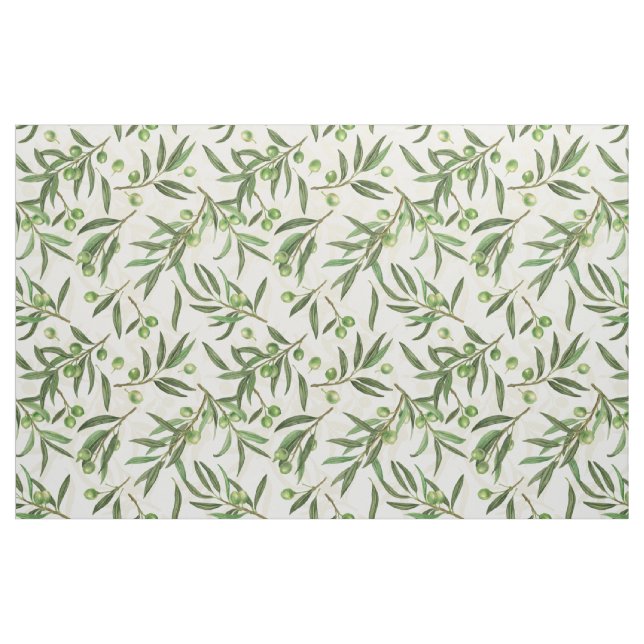 Tecido Coloração aquática dos ramos de oliveira (Fat Quarter)