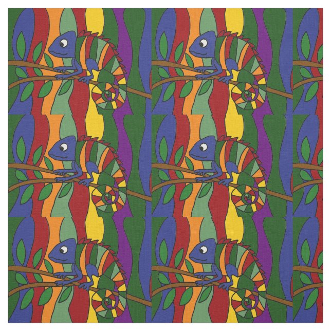 Tecido colorido da arte abstracta do camaleão (Modelo)