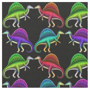 Tecido colorido de Paleo dos dinossauros de