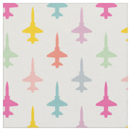 Tecido Colorido T-38 Talon Fighter Jet Pattern Pastel