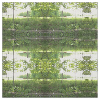 Tecido com cena do pasto