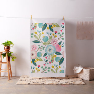 Tecido com Desenho Floral - Personalizável