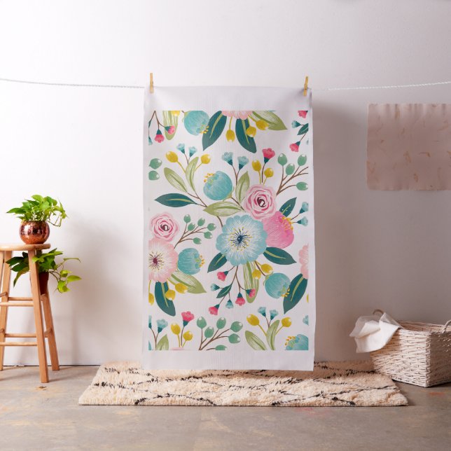 Tecido com Desenho Floral - Personalizável  (In Situ)