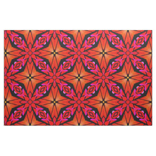 Tecido com design vermelho de Starburst