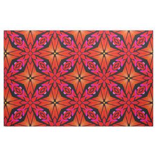 Tecido com design vermelho de Starburst