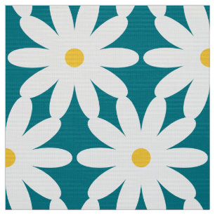 tecido com estilo daisy retro vintage de 60s