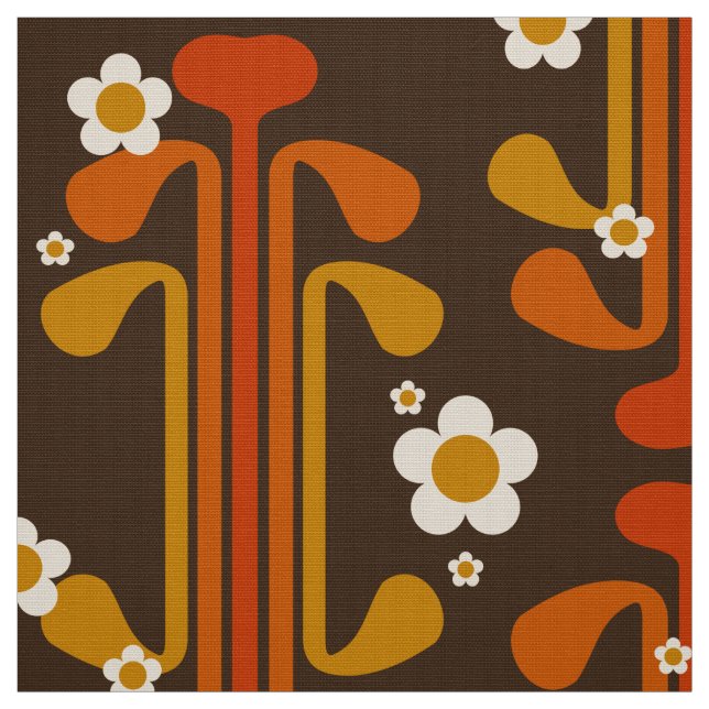Tecido com o estilo do padrão retroativo 60s 70s (Modelo)