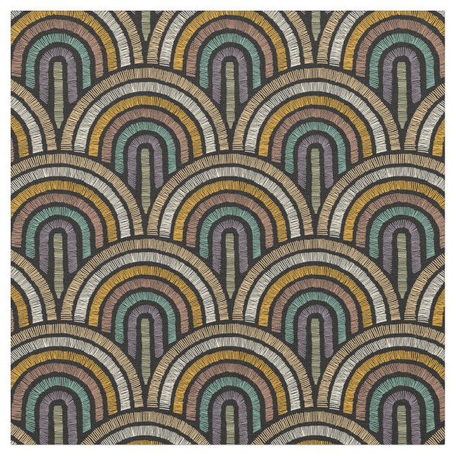 Tecido com Padrão Art Déco Vintage (Detalhe)