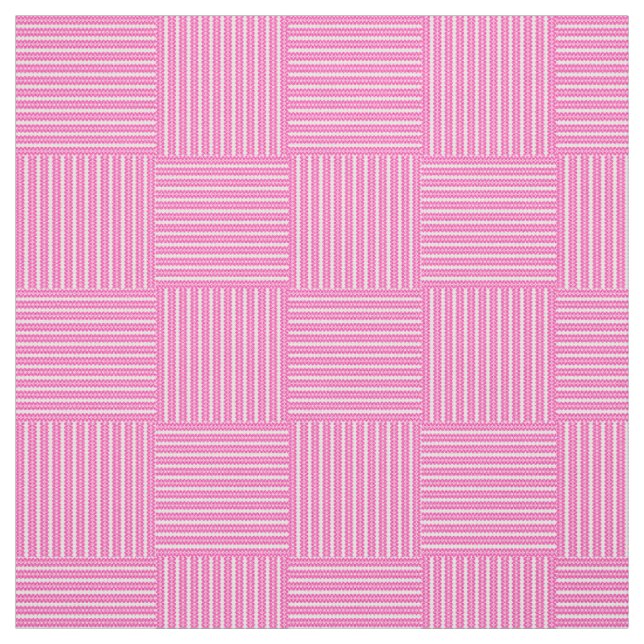 Tecido com Padrão de Trama de Cesta Rosa de Algodã (Modelo)