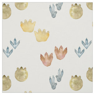 Tecido com pegadas de dinossauro