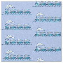 Comboio a vapor em azul claro 