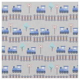 Tecido Comboios e linhas ferroviárias