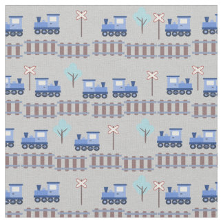 Tecido Comboios e linhas ferroviárias