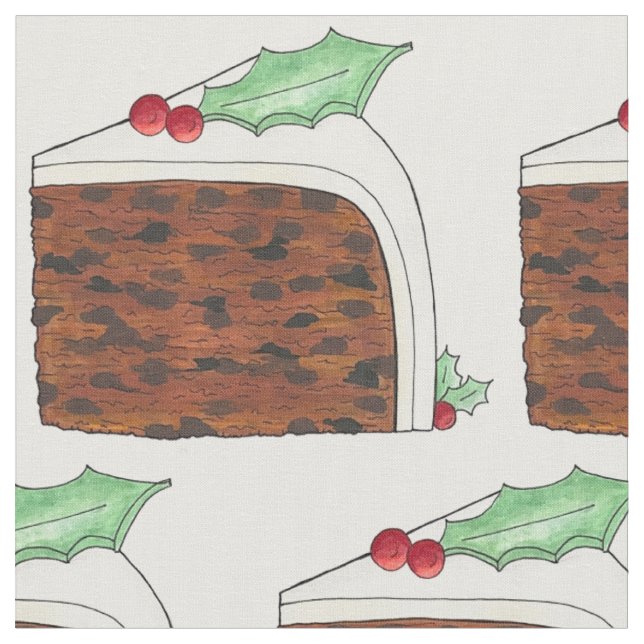 Tecido Comida de Férias Festivas Festas de Natal Britânic (Detalhe)