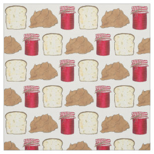 Tecido Comida do tempo de almoço do Pão-Manteiga de Amend