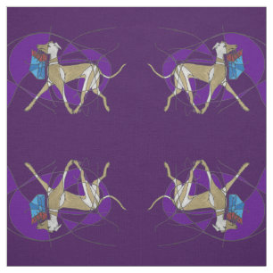 Tecido Comprar ido, galgo italiano do art deco espelhado