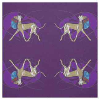 Tecido Comprar ido, galgo italiano do art deco espelhado