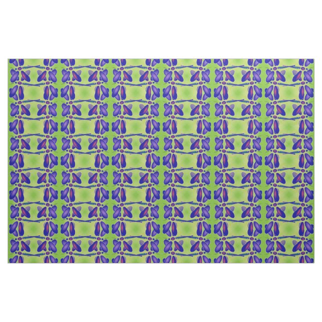 Tecido Computer Art Dragonfly (verde limão) (Jarda)