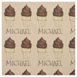Tecido Cone de Sorvete de Chocolate Personalizado