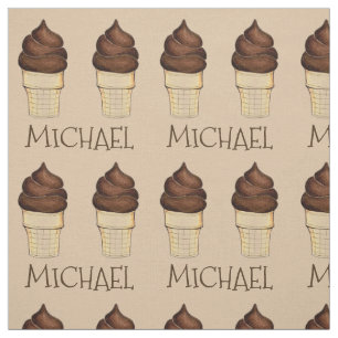 Tecido Cone de Sorvete de Chocolate Personalizado