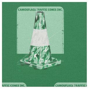 Tecido Cone de trânsito engraçado com cone de Camouflard