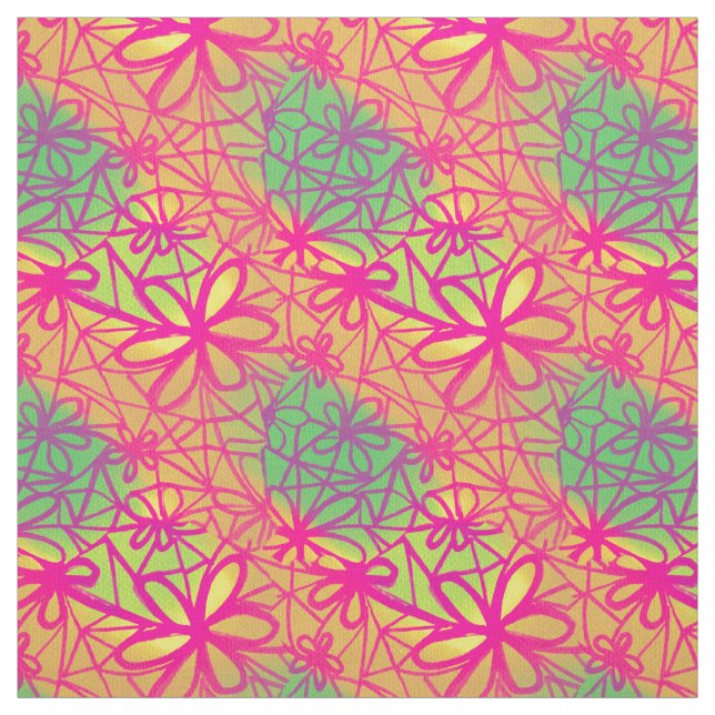 Tecido Conectando Flores (Modelo)