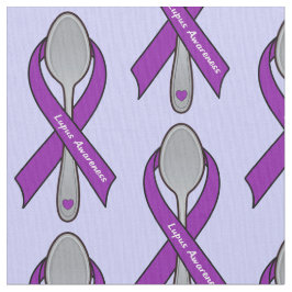 Tecido Consciência do lúpus com as colheres para a