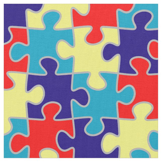 Tecido Conscientização do Autismo ASD Asperger Padrão de  (Detalhe)