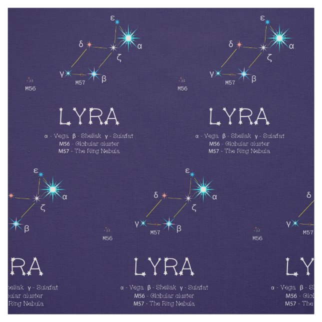 Tecido Constelação De Estrelas Lyra (Modelo)